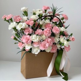 Пакетик с кустовыми гвоздиками