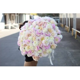 Огромное нежное облако из георгинов