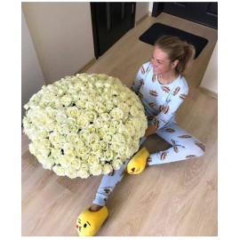 201 белая роза высота 60 см.