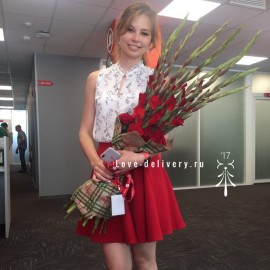 Ее любимые гладиолусы