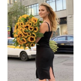Охапка из 35 подсолнухов 